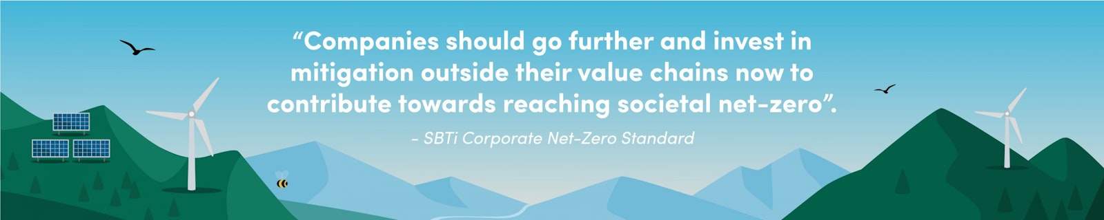"Companies should go further and invest in mitigation outside their value chains now to contribute towards reaching societal net-zero." - SBTi